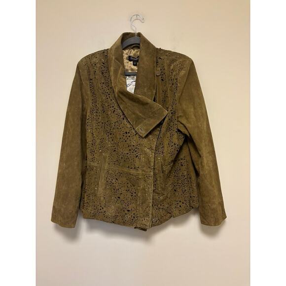 Bradley by Bradley Bayou Vintage Leather Jacket NWT Large - Picture 1 of 8